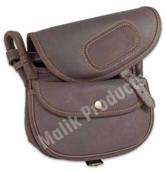 LEATHER HUNTING SHOOTING CARTRIDGE BAG